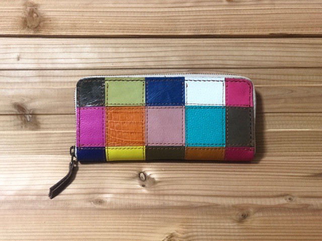 レザーパッチワーク 長財布☆