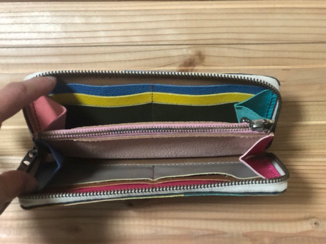 レザーパッチワーク 長財布☆