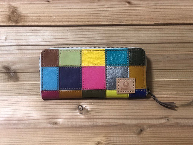 レザーパッチワーク 長財布☆
