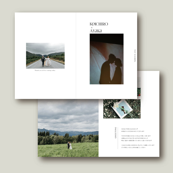 8P プロフィールブック ーFlowー　1部320円～　｜シンプル ミニマル profile book 3枚目の画像