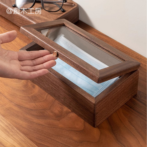木製デスク収納 隙間収納 大容量 小物入れ ガラスケース コレクション