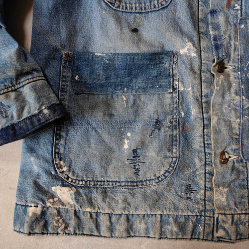 パッチワークリペア ビンテージ sears デニム カバーオール ジャケット