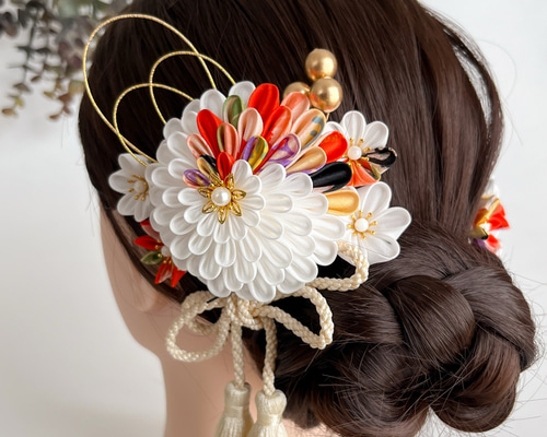 和装美を引き立てる 卒業式 成人式 七五三 結婚式 髪飾り【レトロ