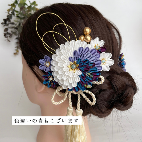 和装美を引き立てる 成人式 七五三 結婚式 髪飾り【レトロフラワー赤