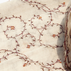 カシミア カシミア/カシミア スカーフ/ピュア ウール スカーフ ショール/リング ベルベット ショール 刺繍入り フラワー メ 14枚目の画像