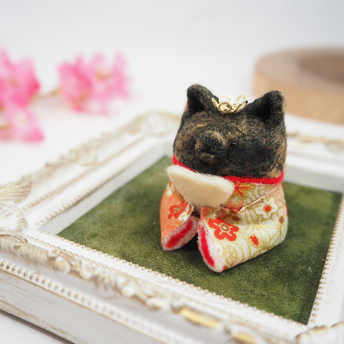 受注制作】ひなまつり ‐桃の節句‐ まゆねこ(各種)の雛人形セット 和柄