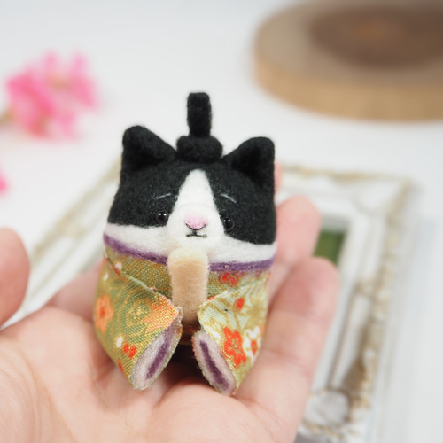 受注制作】ひなまつり ‐桃の節句‐ まゆねこ(各種)の雛人形セット 和柄