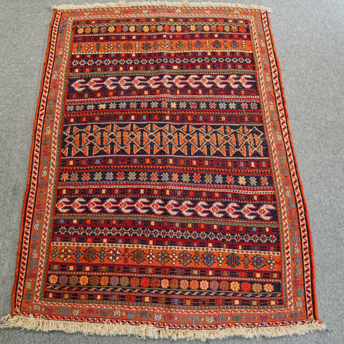 105×75cm ペルシャ手織りキリム 絨毯 手織り 105×75cm ペルシャ手織りキリム 絨毯 手織り