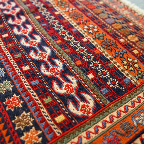 105×75cm ペルシャ手織りキリム 絨毯 手織り