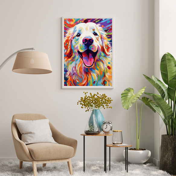 【Heavenly Life（天ノ国） - グレートピレニーズ犬 No.3】アートポスター 犬の絵 犬の絵画 7枚目の画像