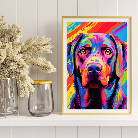 【Heavenly Life（天ノ国） - ラブラドールレトリバー犬 No.3】アートポスター 犬の絵 犬の絵画 8枚目の画像