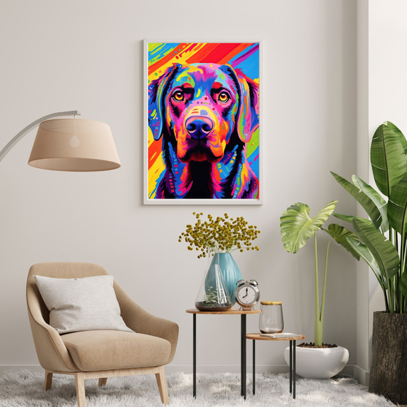 【Heavenly Life（天ノ国） - ラブラドールレトリバー犬 No.3】アートポスター 犬の絵 犬の絵画 7枚目の画像
