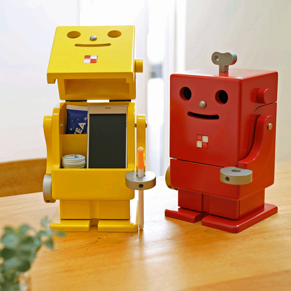 卓上型ロボット収納 PICO / ピコ　イエロー 4枚目の画像