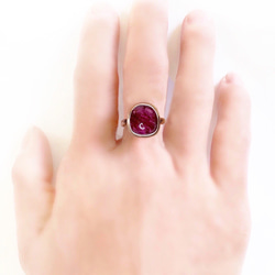 一点もの k18 Burmese Red Spinel リング No.2/ 受注制作 4枚目の画像