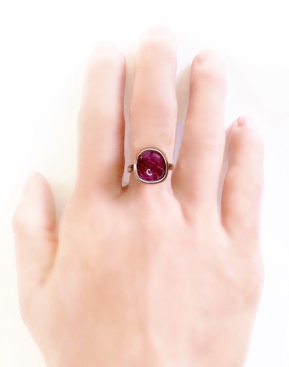 一点もの k18 Burmese Red Spinel リング No.2/ 受注制作 4枚目の画像