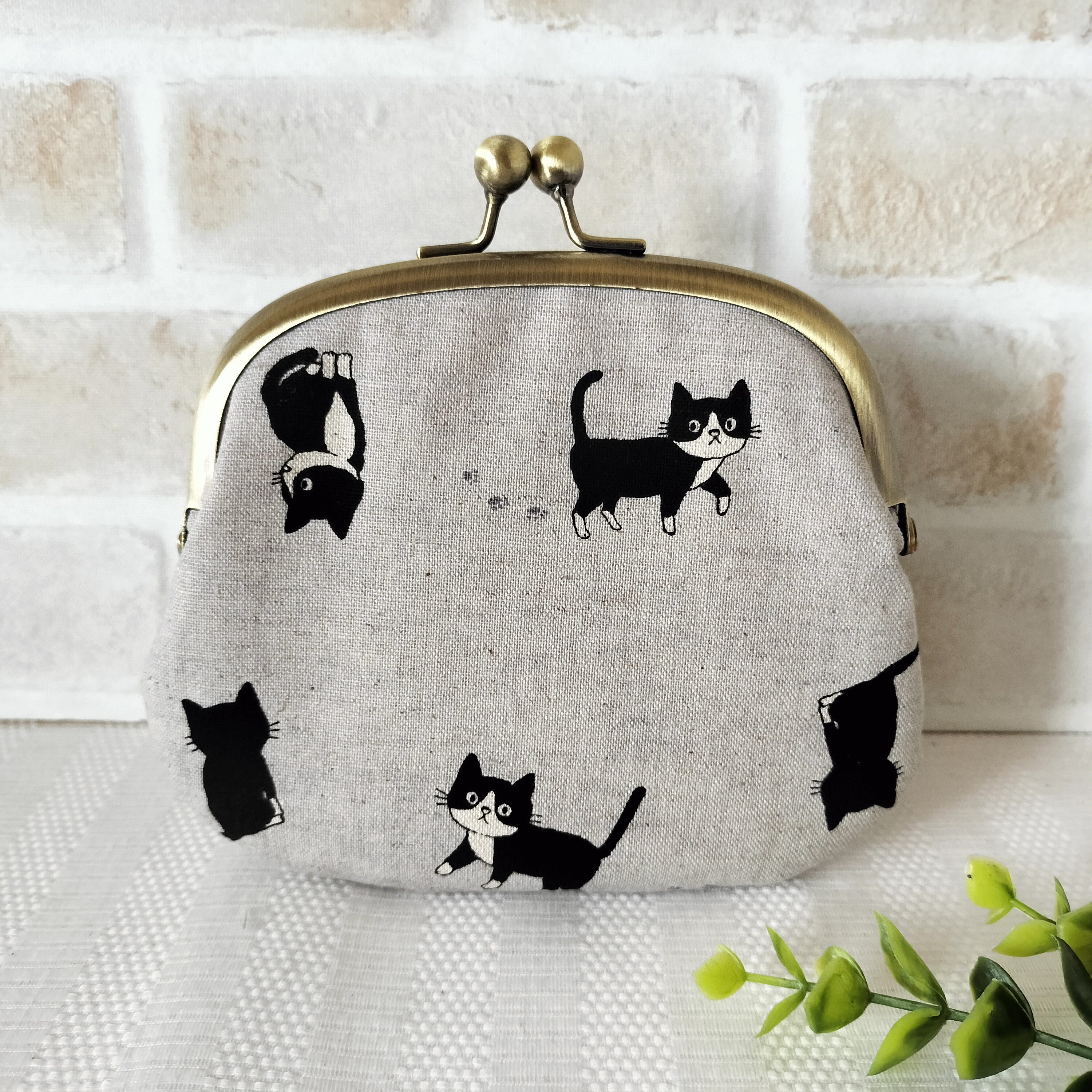 ミニポーチ 猫 ネコ アート シック プリント コインケース 小銭
