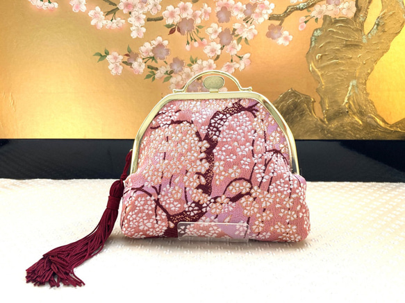 [京都西陣織] 満開の桜文様の小物入れ　Sサイズ 13枚目の画像