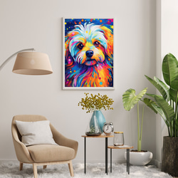 【Heavenly Life（天ノ国） - マルチーズ犬 No.2】アートポスター 犬の絵 犬の絵画 7枚目の画像