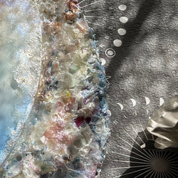 アクリリックブロック & テクスチャーアート ( 月のカケラ - 星降る夜に...下弦 - ) 3枚目の画像
