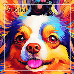 【Heavenly Life（天ノ国） - パピヨン犬 No.1】アートポスター 犬の絵 犬の絵画 3枚目の画像