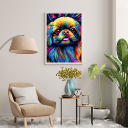 【Heavenly Life（天ノ国） - ペキニーズ犬 No.5】アートポスター 犬の絵 犬の絵画 7枚目の画像