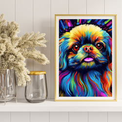 【Heavenly Life（天ノ国） - ペキニーズ犬 No.5】アートポスター 犬の絵 犬の絵画 8枚目の画像