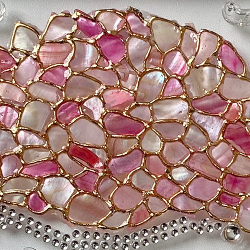 SOLD OUT☆ステンドグラス風ハワイアンフレーム⭐️Newピンクプルメリア ステンドグラス風 木製壁掛け【プルメリア】【ハワイアン雑貨