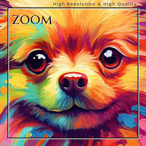 Heavenly Life（天ノ国） - ポメラニアン犬 No.3】アートポスター 犬の