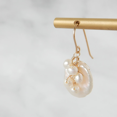 1522 魅力を引き出す✨ ポテト♡ 　淡水パールピアス イヤリングでも 1522 魅力を引き出す✨ ポテト♡ 淡水パールピアス イヤリングでも