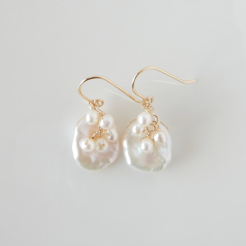 1522 魅力を引き出す✨ ポテト♡ 　淡水パールピアス イヤリングでも 1522 魅力を引き出す✨ ポテト♡ 淡水パールピアス イヤリングでも