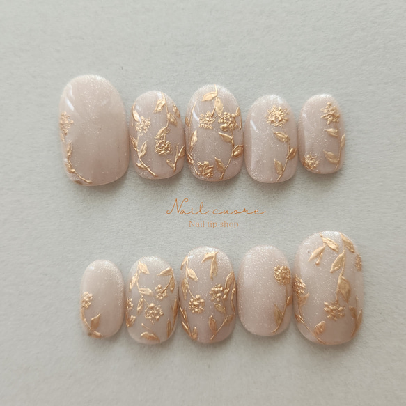 人気No.1 ボタニカルアンティークネイルチップ ブライダル 結婚