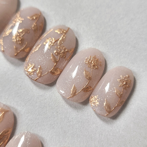 人気No.1 ボタニカルアンティークネイルチップ ブライダル 結婚