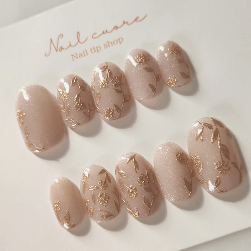 人気No.1 ボタニカルアンティークネイルチップ ブライダル 結婚式