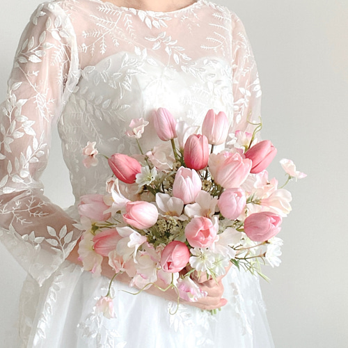 チューリップウェディングブーケ【結婚式/ウェディング/リゾート チューリップウェディングブーケ【結婚式/ウェディング/リゾート