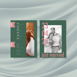 【セミオーダーメイド】結婚式プロフィールブック席次表 8p A5サイズ / Design 3 1枚目の画像