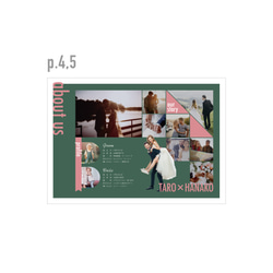 【セミオーダーメイド】結婚式プロフィールブック席次表 8p A5サイズ / Design 3 5枚目の画像