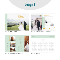 【セミオーダーメイド】結婚式プロフィールブック席次表 8p A5サイズ / Design 1 2枚目の画像