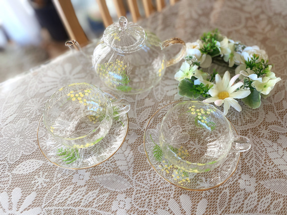 ミモザのガラスティーセット ポット・急須 Atelier shells 通販