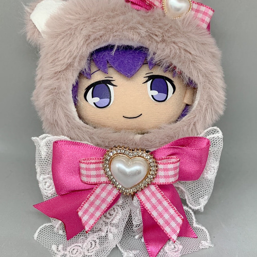 ぬい服 10cm 白 黒 メイド メイド服 猫耳 ネコ耳 ぬいぐるみ