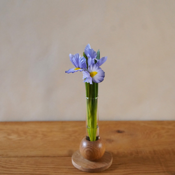 お水換え不要＊花菖蒲のウォーターアレンジS　花瓶セット　マジカルウォーター　こどもの日　端午の節句　アヤメ　アイリス 4枚目の画像