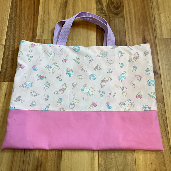 レッスンバッグ 手提げかばん ゆめかわ ユニコーン 女の子 レッスン  