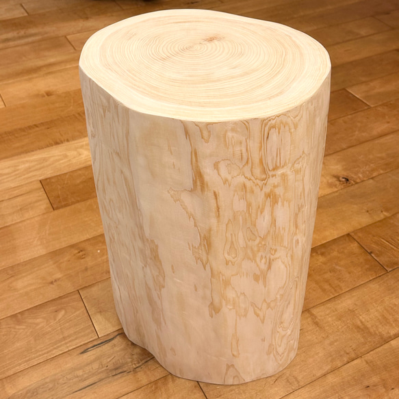 Hinoki  Wood  Stool  No.579 2枚目の画像