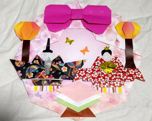 ひな祭り・リース・桃の花・折り紙 ・壁面飾り【☆送料無料☆】 その他