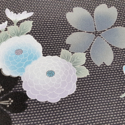 【少しトール】ワンタッチ着物　くらわん着物　洗える着物リメイク　萬寿菊桜模様　 8枚目の画像