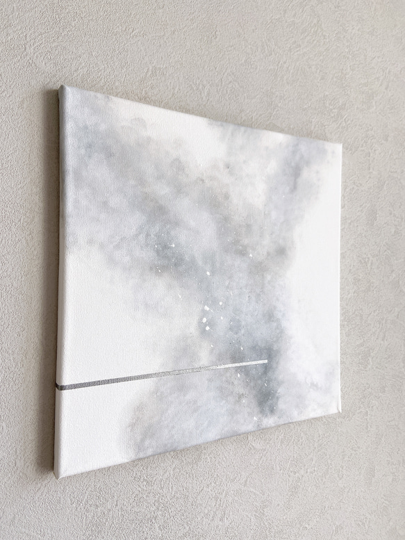 絵画 油絵 原画 抽象画 現代アート モダン グレー スタイリッシュ F4