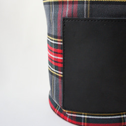 bucketbag 【gray check×black leather】 7枚目の画像