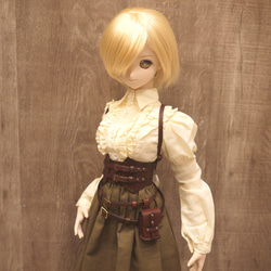 [受注生産] 1/3ドール ベルトポーチ 本革 1枚目の画像