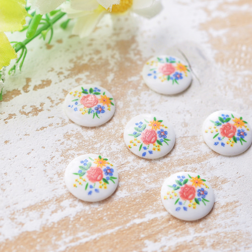 ヴィンテージフラワーカボション（1個） ビーズ qui qui 通販