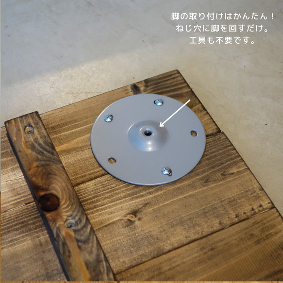 シンプルなダイニングテーブル《幅100ｘ奥行62cm》【無垢材・2人用】 6枚目の画像