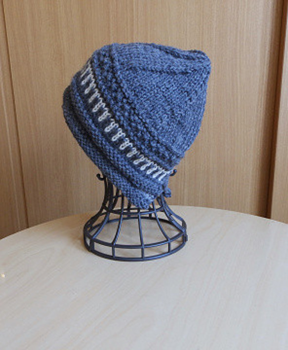 ✨新作✨ ⛄⛄ 厚地の暖か手編みニット帽子⛄⛄ 【送料無料】防寒対策　冬 5枚目の画像